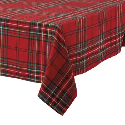 Bee &amp; Willow&trade; Plaid 60-Inch x 144-Inch Rectangular Tablecloth in Red