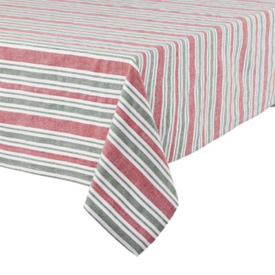 Bee &amp; Willow&trade; Holiday Stripe 60-Inch x 102-Inch Rectangular Tablecloth