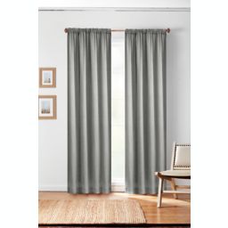 Bee & Willow™ Textured Solid 84-Inch Rod Pocket/Back Tab Curtain Panel in Taupe (Single)