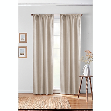 Bee & Willow&trade; Textured Solid Rod Pocket/Back Tab Window Curtain Panel (Single). View a larger version of this product image.