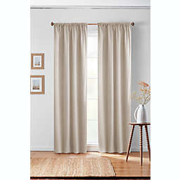 Bee & Willow&trade; Textured Solid 84-Inch Rod Pocket/Back Tab Curtain Panel in Taupe (Single)
