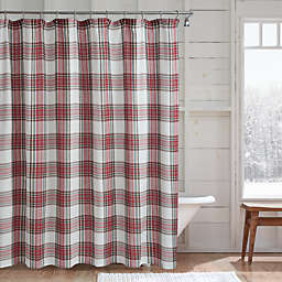 Bee & Willow™ 72-Inch x 72-Inch Holiday Plaid Shower Curtain in Red/Green
