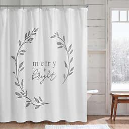 Bee & Willow™ 72-inch x 72-inch Merry & Bright Festive Shower Curtain in White