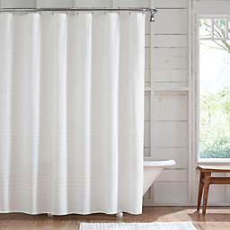 Bee & Willow™ 72-Inch x 98-Inch Textured Stripe Shower Curtain in Coconut Milk