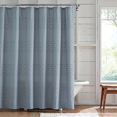 Bee &amp; Willow&trade; 72-Inch x 72-Inch Textured Stripe Shower Curtain in Quarry. View a larger version of this product image.