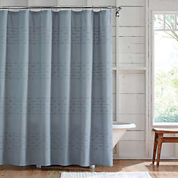 Bee & Willow™ 54-Inch x 80-Inch Textured Stripe Shower Curtain in Quarry