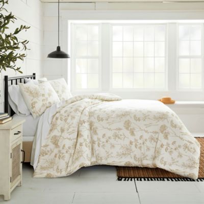 Bee &amp; Willow&trade; Botanical Sketch 3-Piece Full/Queen Comforter Set in Pure Cashmere