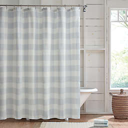 Bee & Willow™ 72-Inch x 98-Inch Gingham Check Shower Curtain in Skyway Blue