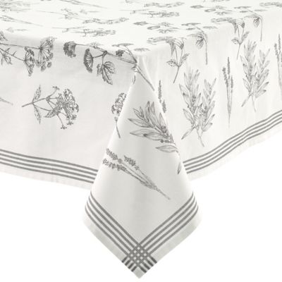 Bee &amp; Willow&trade; Sketched Florals 60-Inch x 102-Inch Tablecloth in Black/White