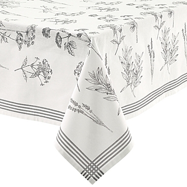 Bee &amp; Willow&trade; Sketched Florals 60-Inch x 102-Inch Tablecloth in Black/White. View a larger version of this product image.