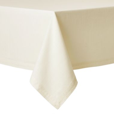 Bee &amp; Willow&trade; Border Stitch 52-Inch x 70-Inch Oblong Tablecloth in Coconut Milk. View a larger version of this product image.
