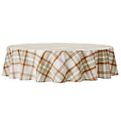 Bee &amp; Willow&trade; Woven Plaid 70-Inch Round Tablecloth in Pecan