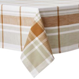 Bee & Willow™ Woven Plaid Oblong Tablecloth in Pecan