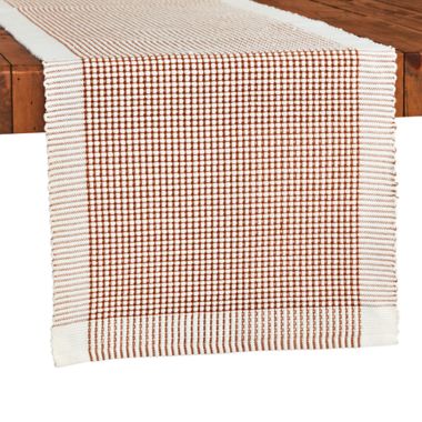 Bee &amp; Willow&trade; Bordered 72-Inch Table Runner in Roasted Pecan. View a larger version of this product image.