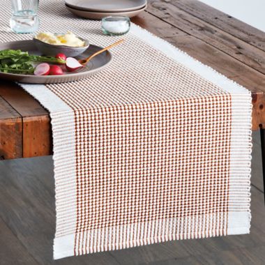 Bee &amp; Willow&trade; Bordered 72-Inch Table Runner in Roasted Pecan. View a larger version of this product image.
