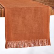 Bee &amp; Willow&trade; Bordered Femme Tweed Table Runner in Pecan