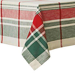 Bee & Willow™ Holiday Plaid 52-Inch Square Tablecloth in Green/Red