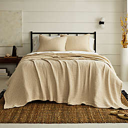 Bee & Willow™ Lightweight Stripe Gauze 3-Piece King Coverlet Set in Taupe