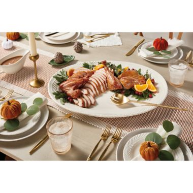Bee & Willow&trade; 21-Inch Oval Asheville Serving Platter in Cream. View a larger version of this product image.