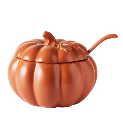 Bee & Willow&trade; Large Pumpkin 100 oz. Soup Tureen with Ladle in Orange