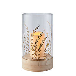Bee & Willow™ Glass Hurricane with LED Candle