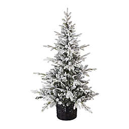 Bee & Willow™ 5-Foot Flocked Fir Artificial Porch Christmas Tree with Clear Lights