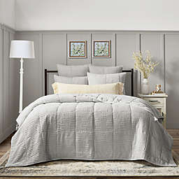 Bee & Willow™ Waffle Patchwork 2-Piece Twin Quilt Set in Lunar Rock