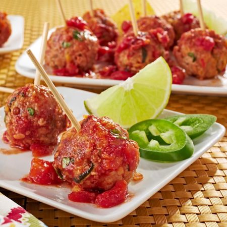 Mexican Cocktail Meatballs with Spicy Sauce Recipe