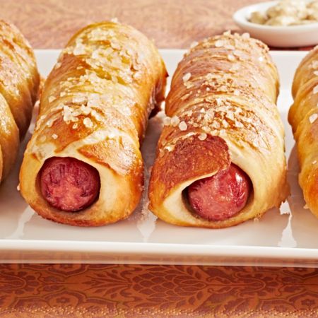 Pigskin Pretzel Dogs Recipe