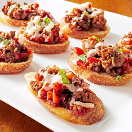 Sausage & Pepper Crostini Recipe
