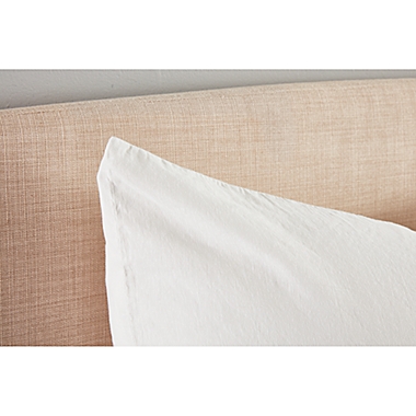 Nestwell&reg; Washed Linen Cotton 3-Piece Full/Queen Duvet Cover Set in White. View a larger version of this product image.