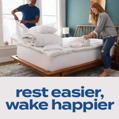 rest easier, wake happier