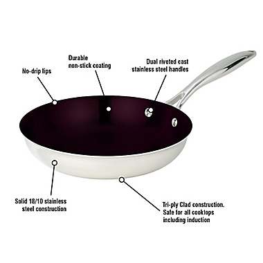 Meyer SuperSteel Nonstick Clad Stainless Steel Fry Pan. View a larger version of this product image.
