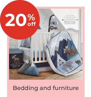 20%off bedding & furniture/nursery