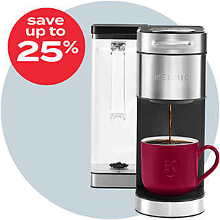 save up to 25% Keurig coffee machines