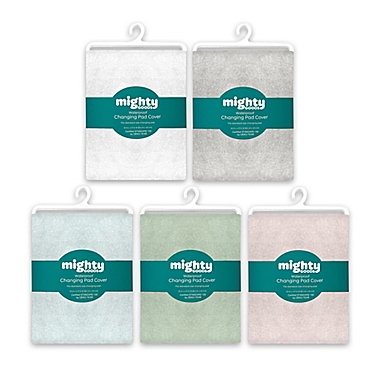 mighty goods&trade; Waterproof Terry Changing Pad Cover in Heather Grey. View a larger version of this product image.