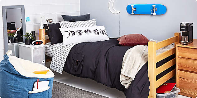 College Dorm Checklist Bed Bath Beyond, How To Set Up A College Dorm Bed