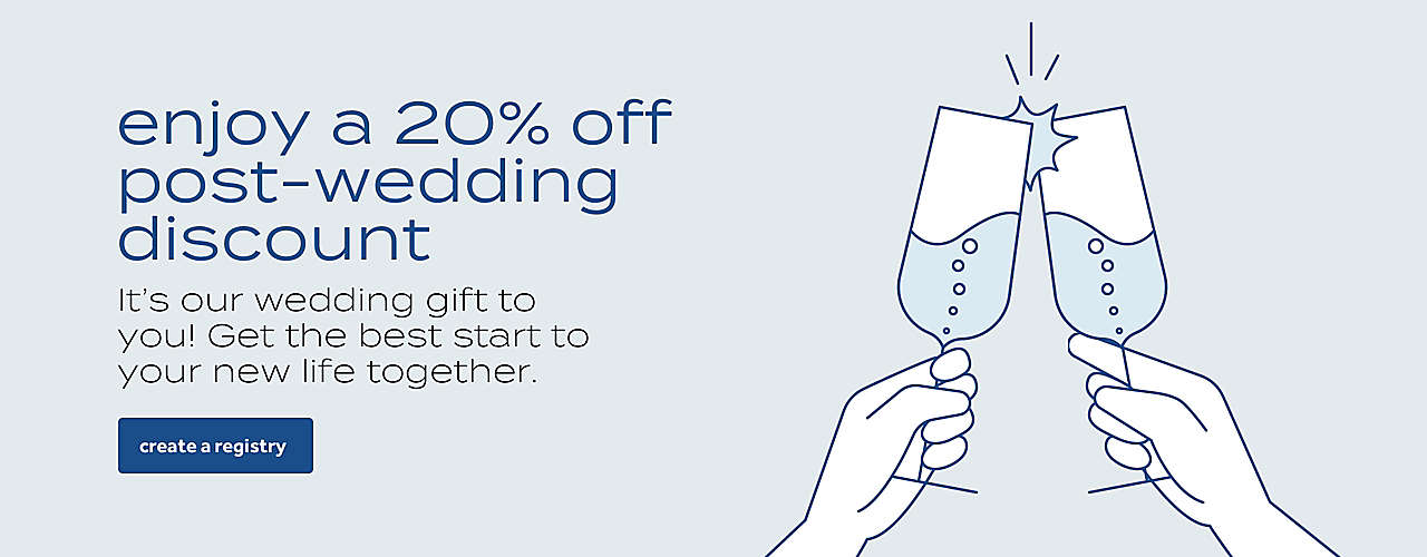 enjoy a 20% off post-wedding discount