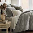 Alternate image 1 for Bee &amp; Willow&trade; Striped Cranston 3-Piece Full/Queen Comforter Set in Grey