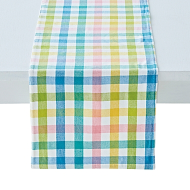 H for Happy&trade; Easter Gingham Plaid 72-Inch Table Runner in Multicolor. View a larger version of this product image.