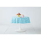 Alternate image 1 for H for Happy&trade; Eggs Jacquard 70-Inch Round Tablecloth in Light Blue