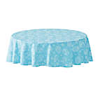 Alternate image 2 for H for Happy&trade; Eggs Jacquard 70-Inch Round Tablecloth in Light Blue