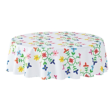 H for Happy&trade; Medallion Floral 70-Inch Round Tablecloth. View a larger version of this product image.