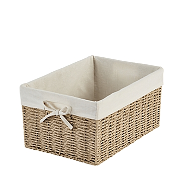 ever &amp; ever&trade; 3-Piece Lined Storage Basket Set in Natural. View a larger version of this product image.