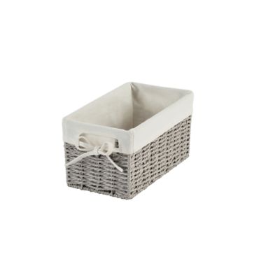 ever &amp; ever&trade; 3-Piece Lined Storage Basket Set in Grey. View a larger version of this product image.