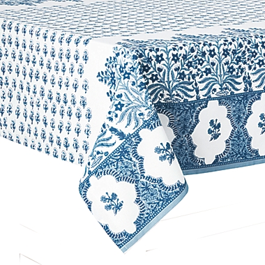 Everhome&trade; Woodblock Paisley Tablecloth. View a larger version of this product image.
