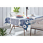 Alternate image 1 for Everhome&trade; Woodblock Paisley 60-Inch x 84-Inch Oblong Tablecloth with Umbrella Hole