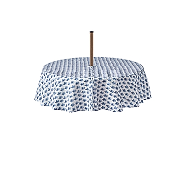 Everhome&trade; Woodblock Paisley 70-Inch Round Tablecloth with Umbrella Hole. View a larger version of this product image.