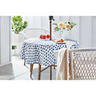 Alternate image 1 for Everhome&trade; Woodblock Paisley 70-Inch Round Tablecloth with Umbrella Hole
