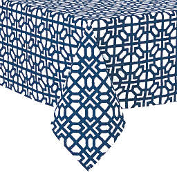 Everhome™ Graphic Trellis Tablecloth in White/Blue